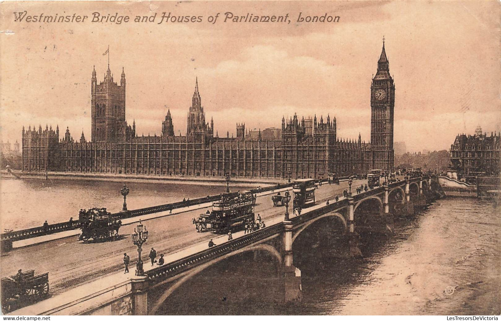 ROYAUME-UNI - Westminster Bridge And Houses Of Parliament - London - Vue Sur Le Pont - Carte Postale Ancienne - Houses Of Parliament