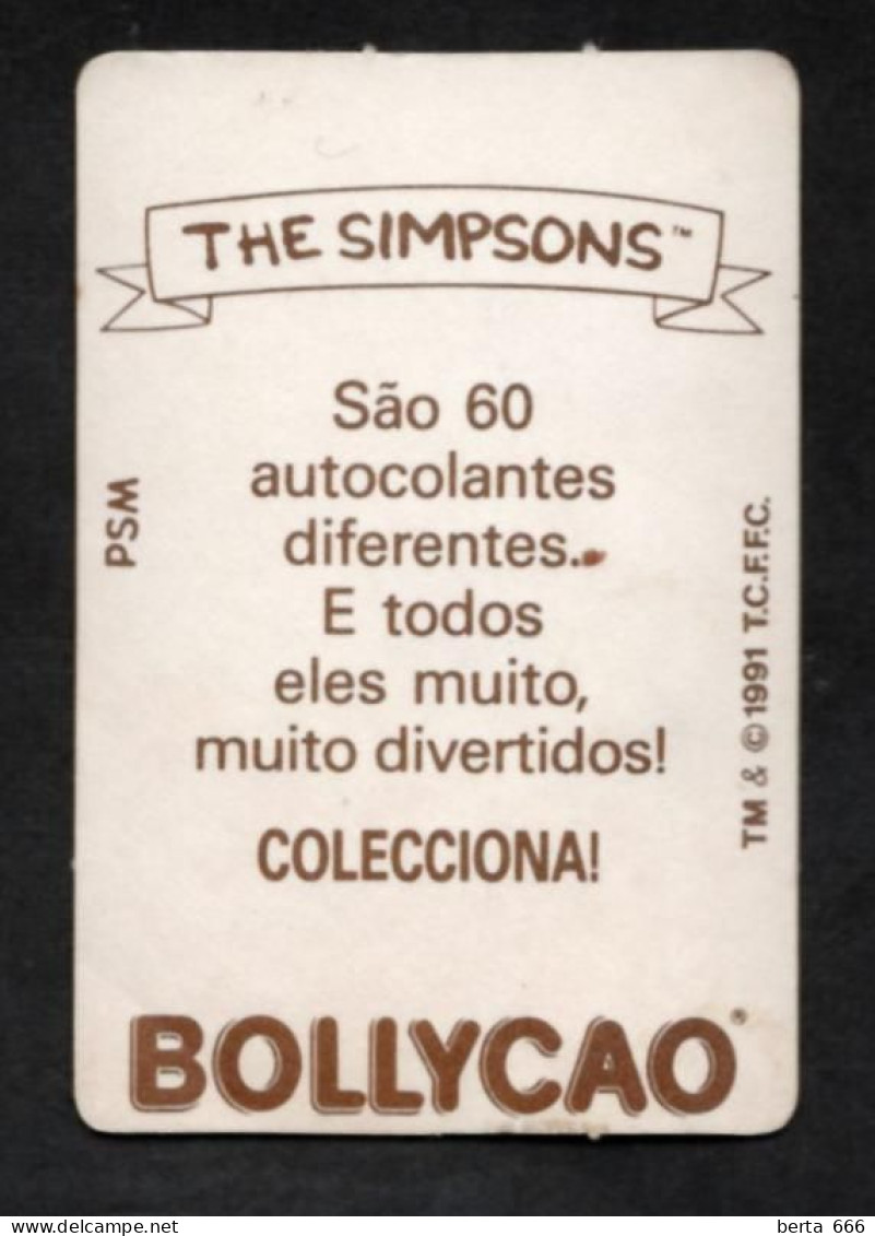 The Simpsons * Chromo Bollycao * Portugal 1991 # 26 - Otros & Sin Clasificación
