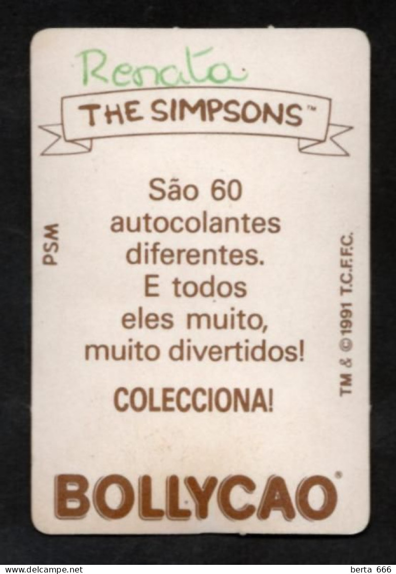 The Simpsons * Chromo Bollycao * Portugal 1991 # 28 - Other & Unclassified