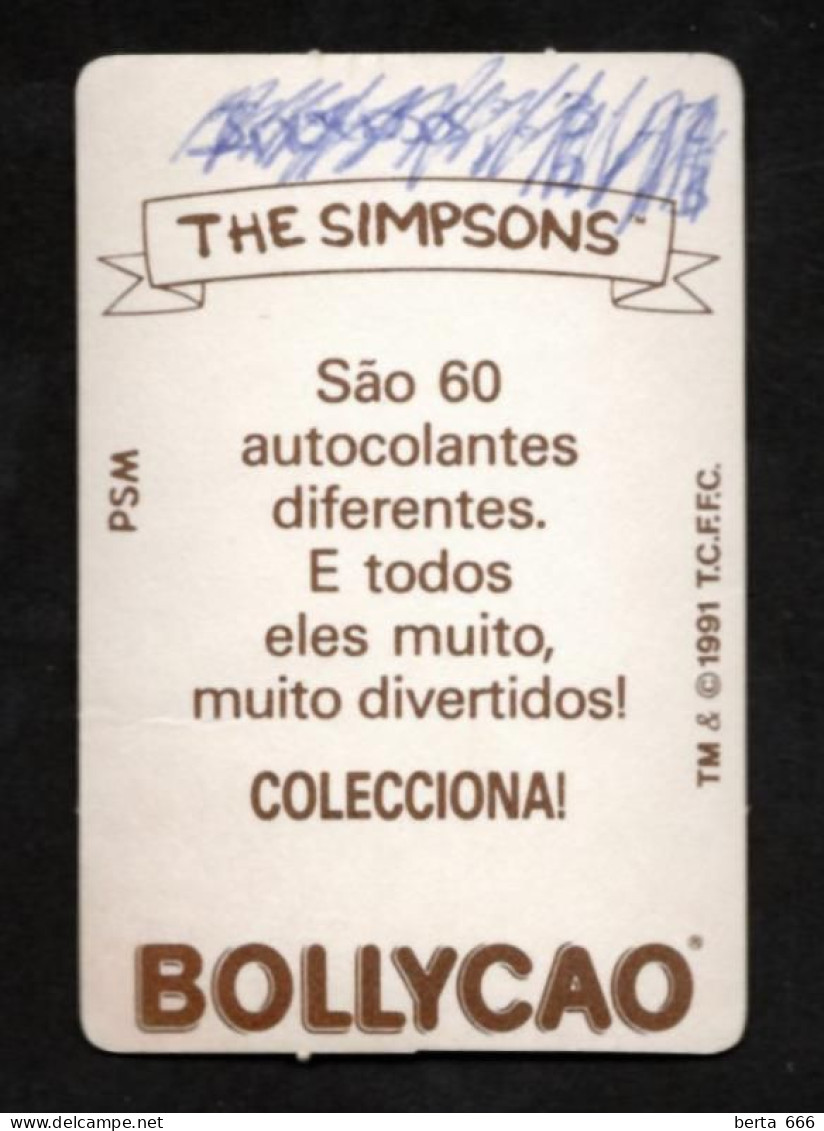 The Simpsons * Chromo Bollycao * Portugal 1991 # 29 - Otros & Sin Clasificación