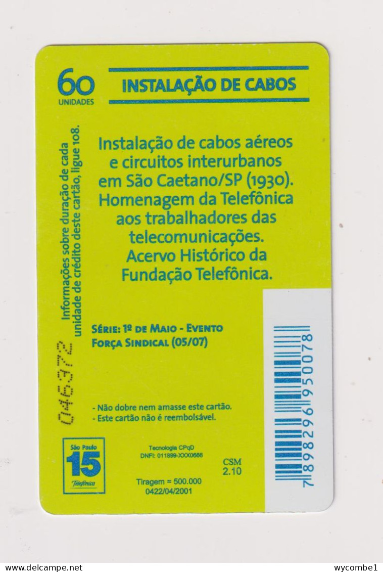 BRASIL - Cable Installation Inductive Phonecard - Brasil