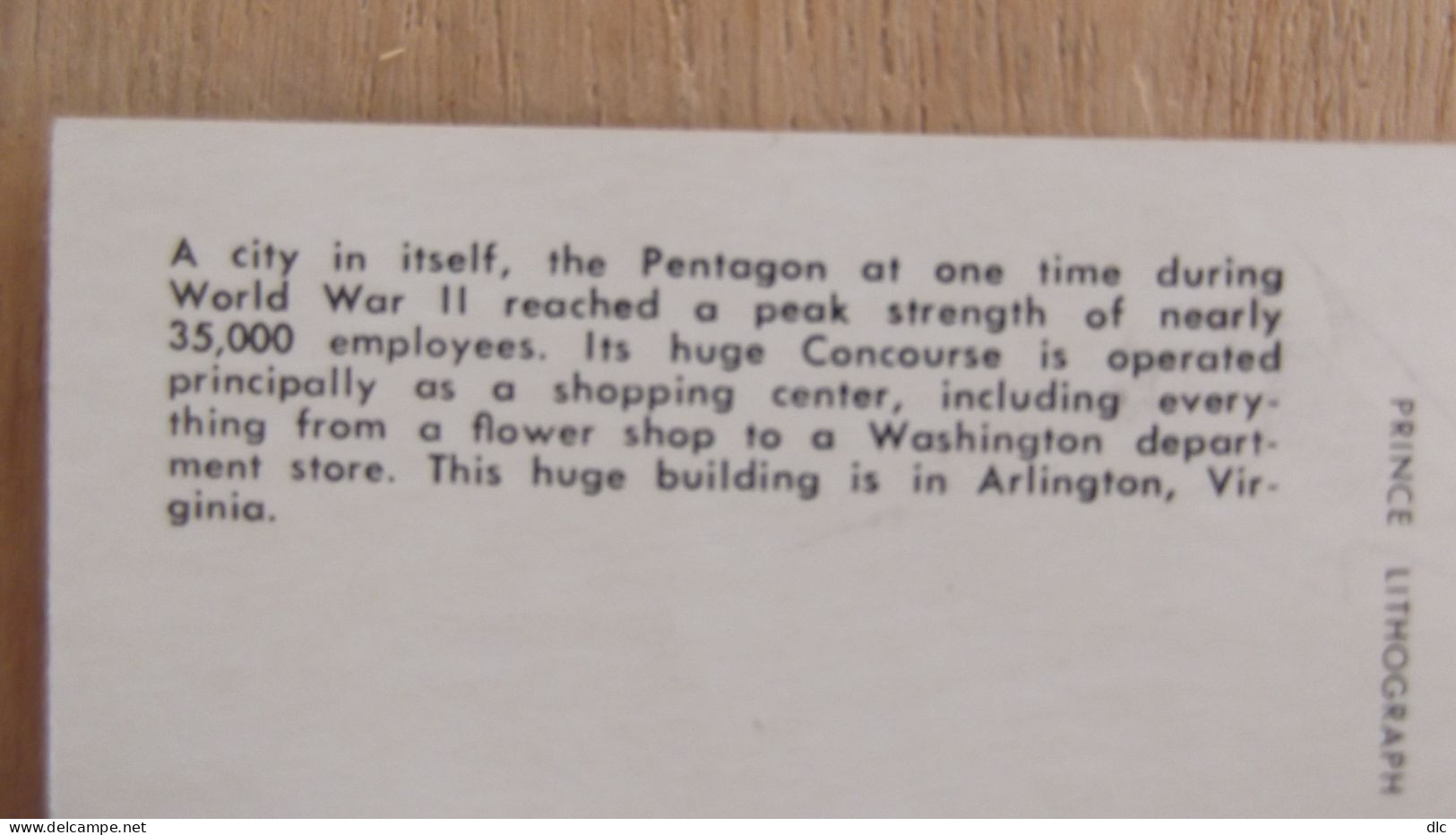 The Pentagon - Prince Lithograph Co. - Arlington