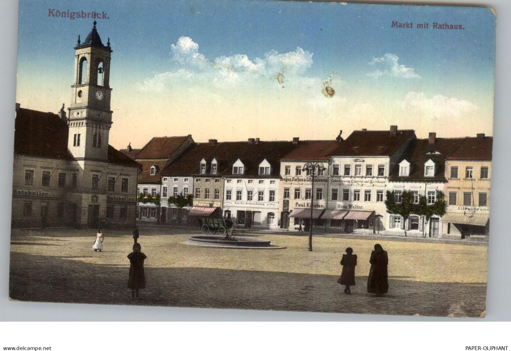 0-8293 KÖNIGSBRÜCK, Marktplatz Mit Rathaus - Koenigsbrueck