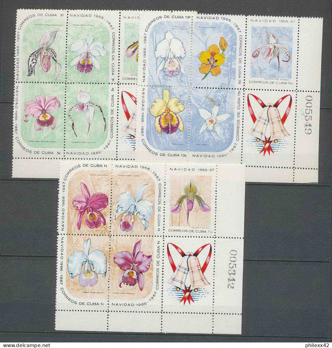 181b Cuba ** MNH 1060/1074 Fleurs (fleur Flower Flowers) Orchidées Orchids - Unused Stamps