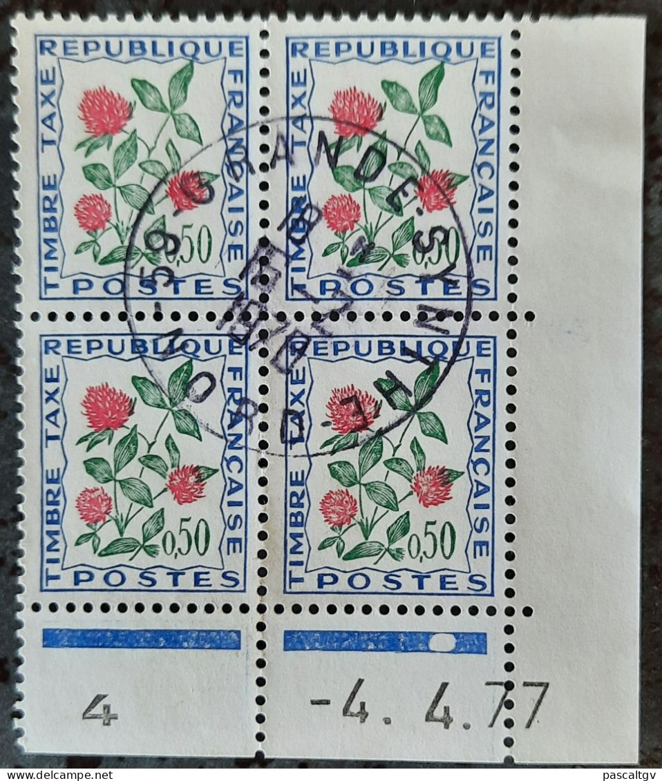 France - COIN DATE - TAXE N° 101 - 04/04/1977 RARE - Postage Due