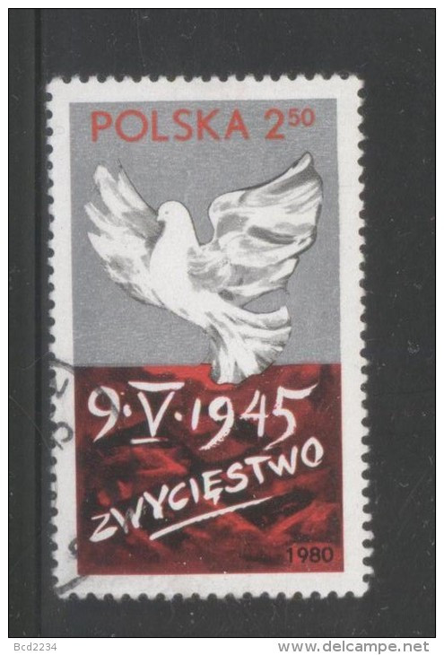 POLAND 1980 35TH ANNIVERSARY OF VICTORY OVER FASCISM USED Peace Dove Birds WW2 World War II - Used Stamps