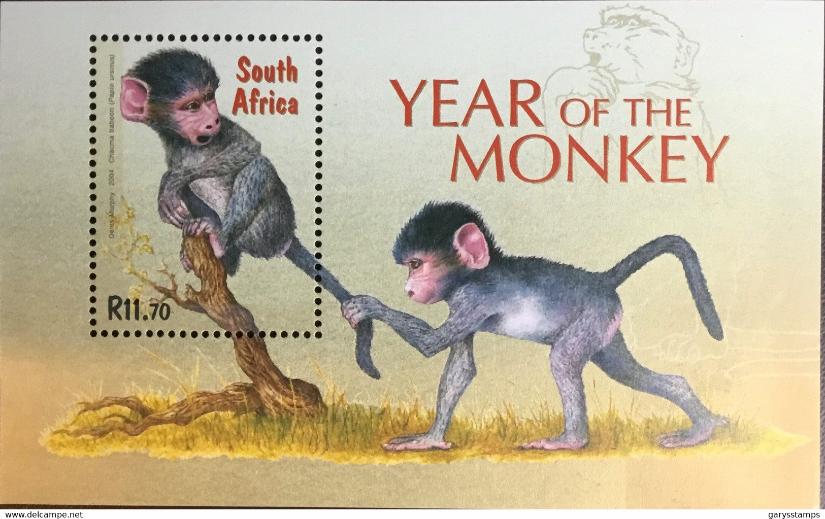South Africa 2004 Year Of The Monkey Animals Minisheet MNH - Singes
