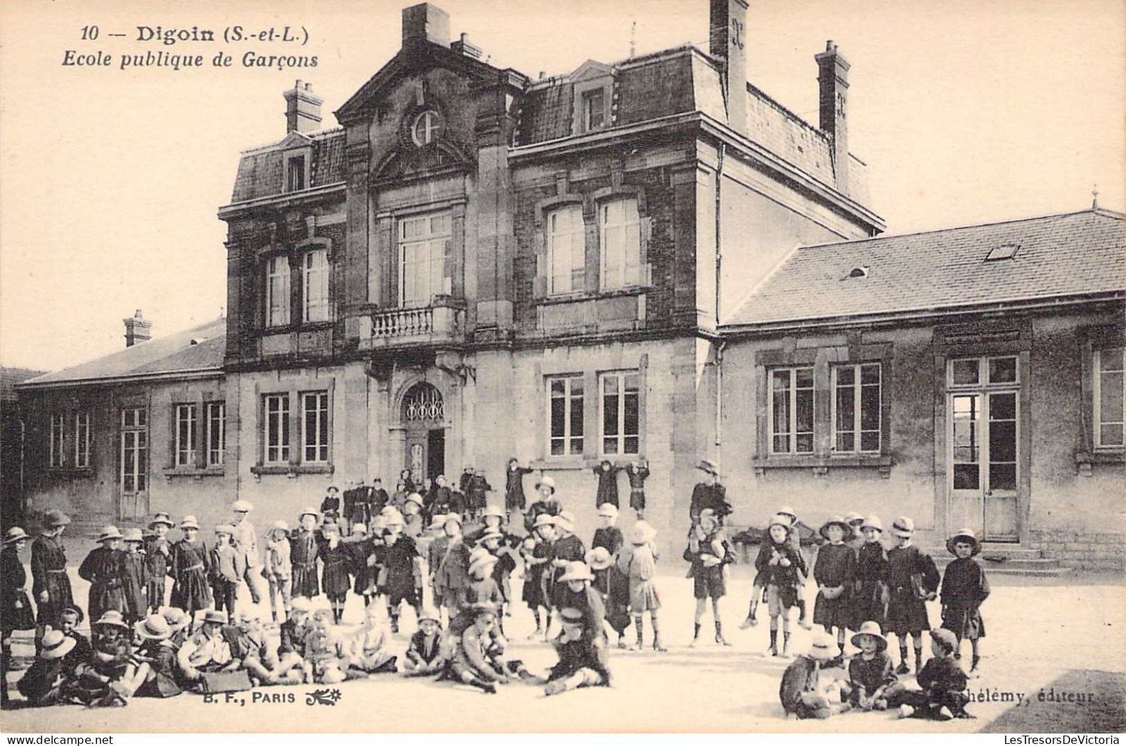 FRANCE - Digoin - Ecole Publique De Garçons - Animé - Carte Postale Ancienne - Digoin