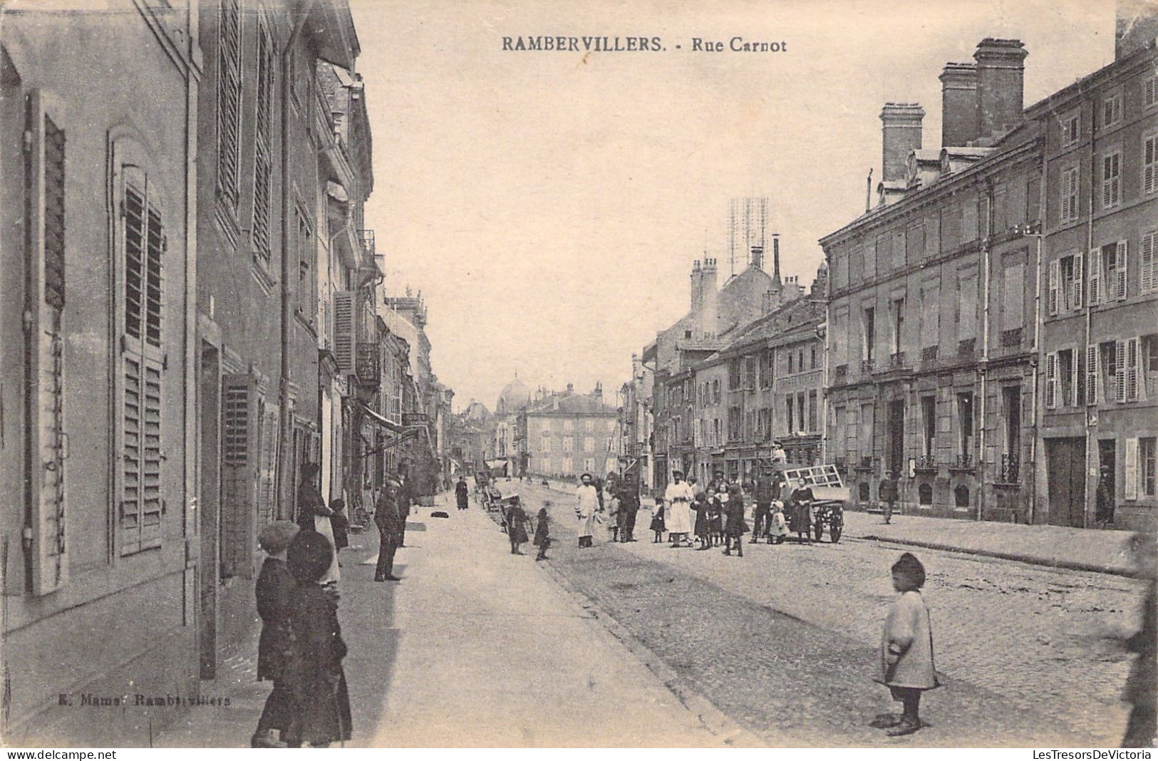 FRANCE - Rambervillers - Rue Carnot - Animé - Carte Postale Ancienne - Rambervillers