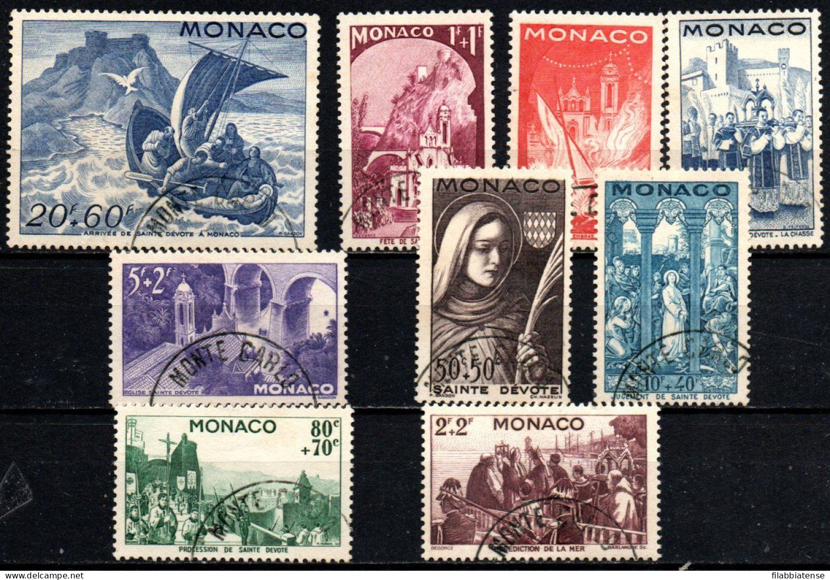 1944 - Monaco 265/73 Festa Della Santa Devota         ---- - Oblitérés