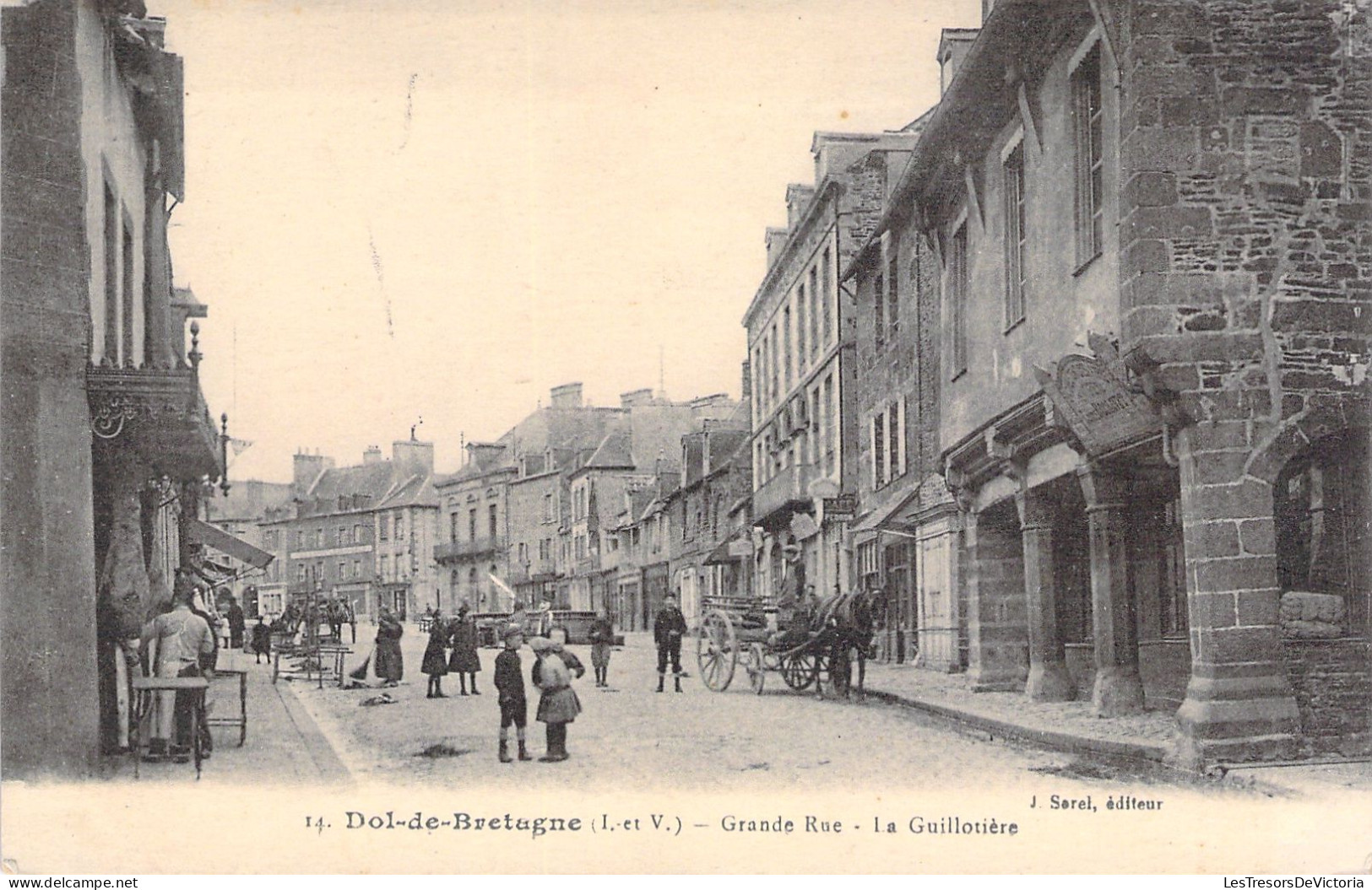 FRANCE - Dol De Bretagne - Grande Rue - La Guillotiere - Animé - Carte Postale Ancienne - Dol De Bretagne
