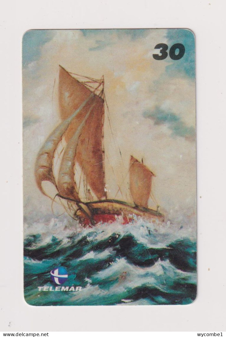 BRASIL - Painting Of Sailing Ship Inductive Phonecard - Brasilien