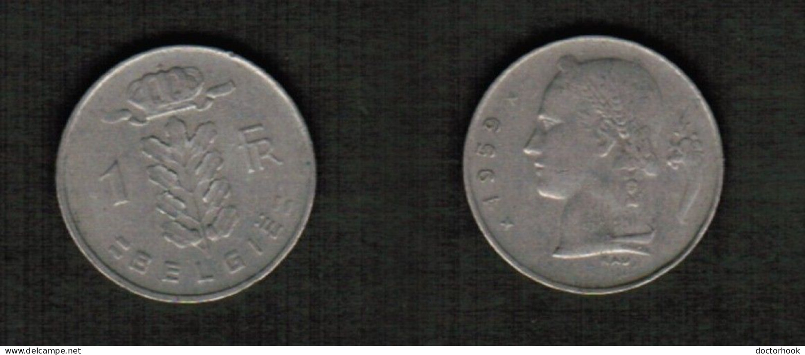 BELGIUM   1 FRANC 1959 DUTCH (KM # 143) #7794 - 1 Franc