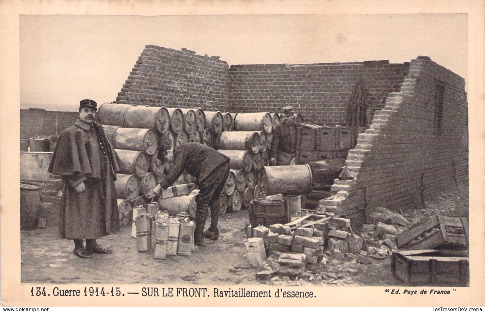 MILITARIA - Guerre 1914-15 - Sur Le Front - Ravitaillement D'essence - Carte Postale Ancienne - War 1914-18