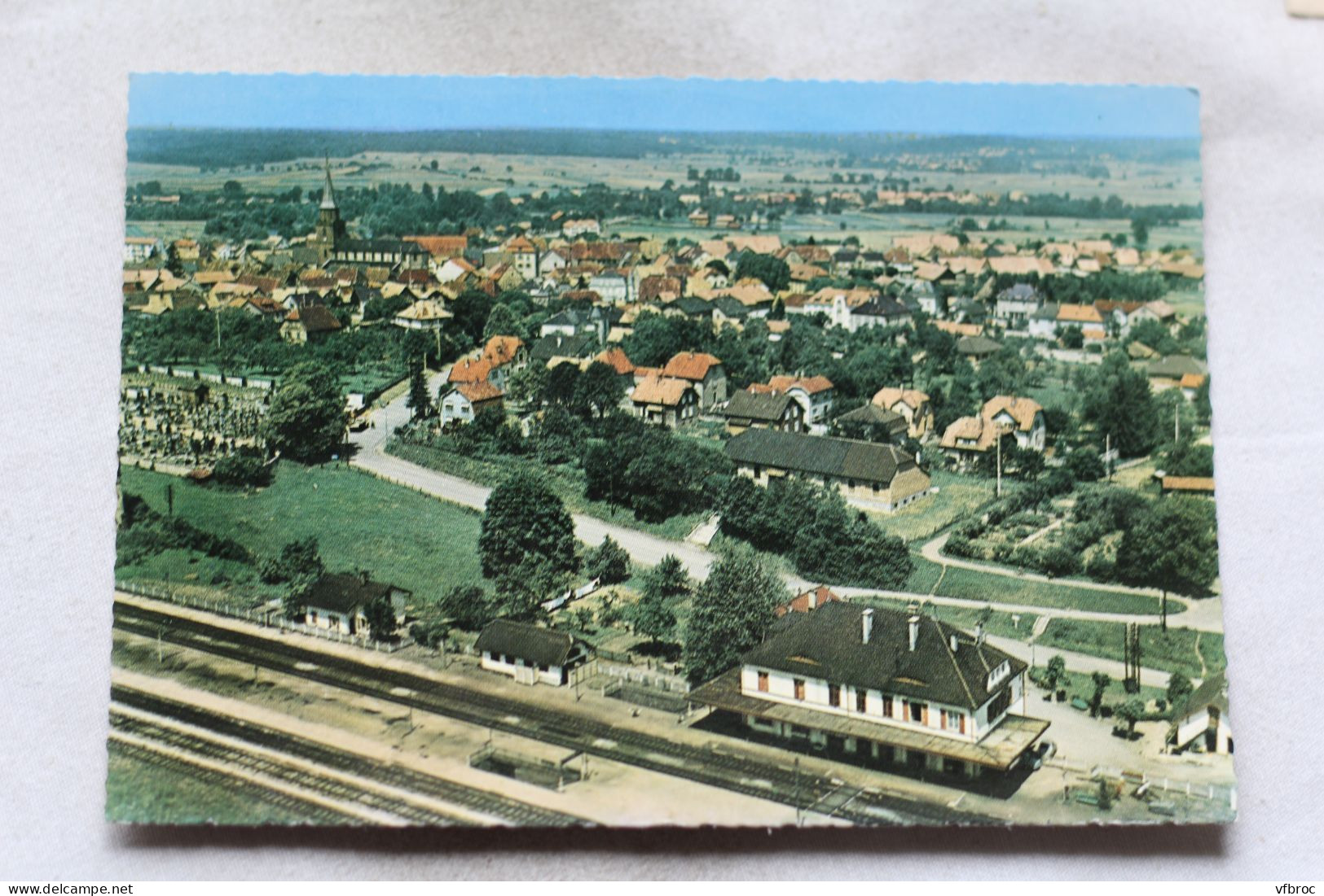 Cpm, Dannemarie, Vue Panoramique Depuis La Gare, Haut Rhin 68 - Dannemarie