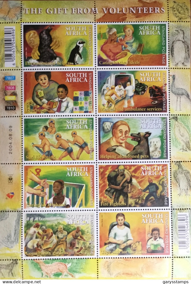 South Africa 2004 Gift For Volunteers Sheetlet MNH - Neufs