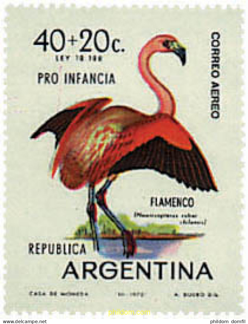 727247 HINGED ARGENTINA 1970 PRO INFANCIA. AVES - Nuovi