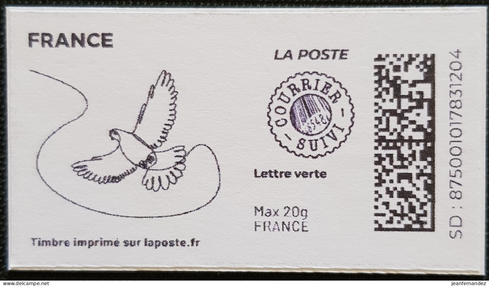 France > Personnalisés Oiseau Volant - Francobolli Stampabili (Montimbrenligne)