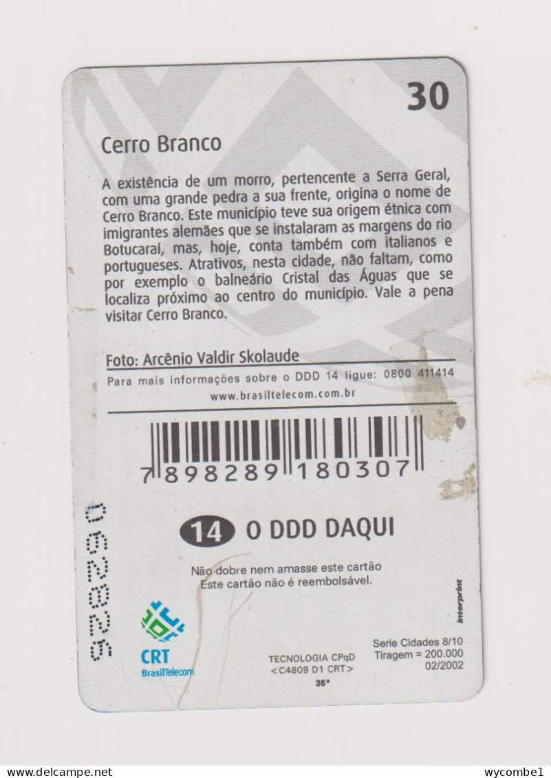 BRASIL - Cerro Branco Inductive Phonecard - Brazil