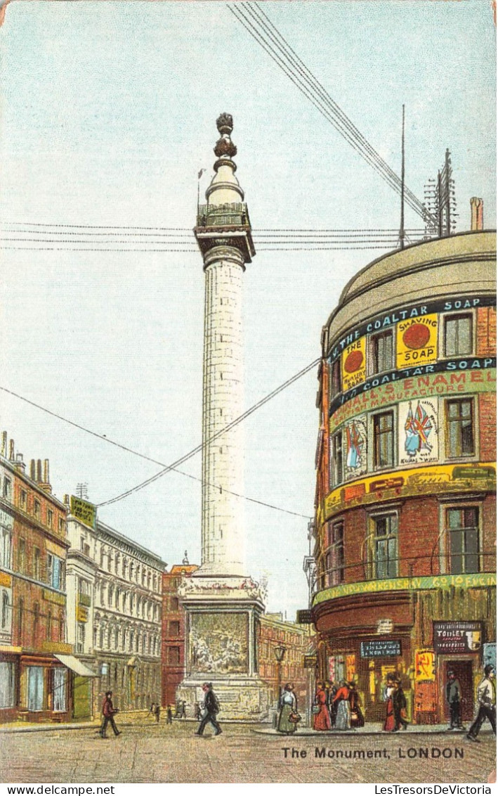 ROYAUME-UNI - The Monument - London - Vue Sur Une Rue - Vue Sur Le Monument - Animé - Carte Postale Ancienne - Trafalgar Square