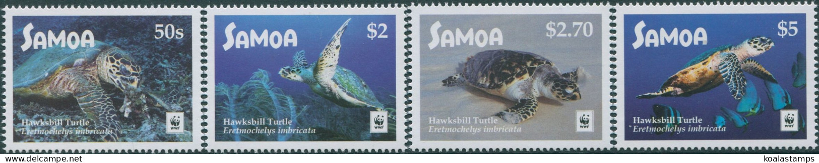 Samoa 2016 SG1426-1429 WWF Hawksbill Turtle White Edges MNH - Samoa