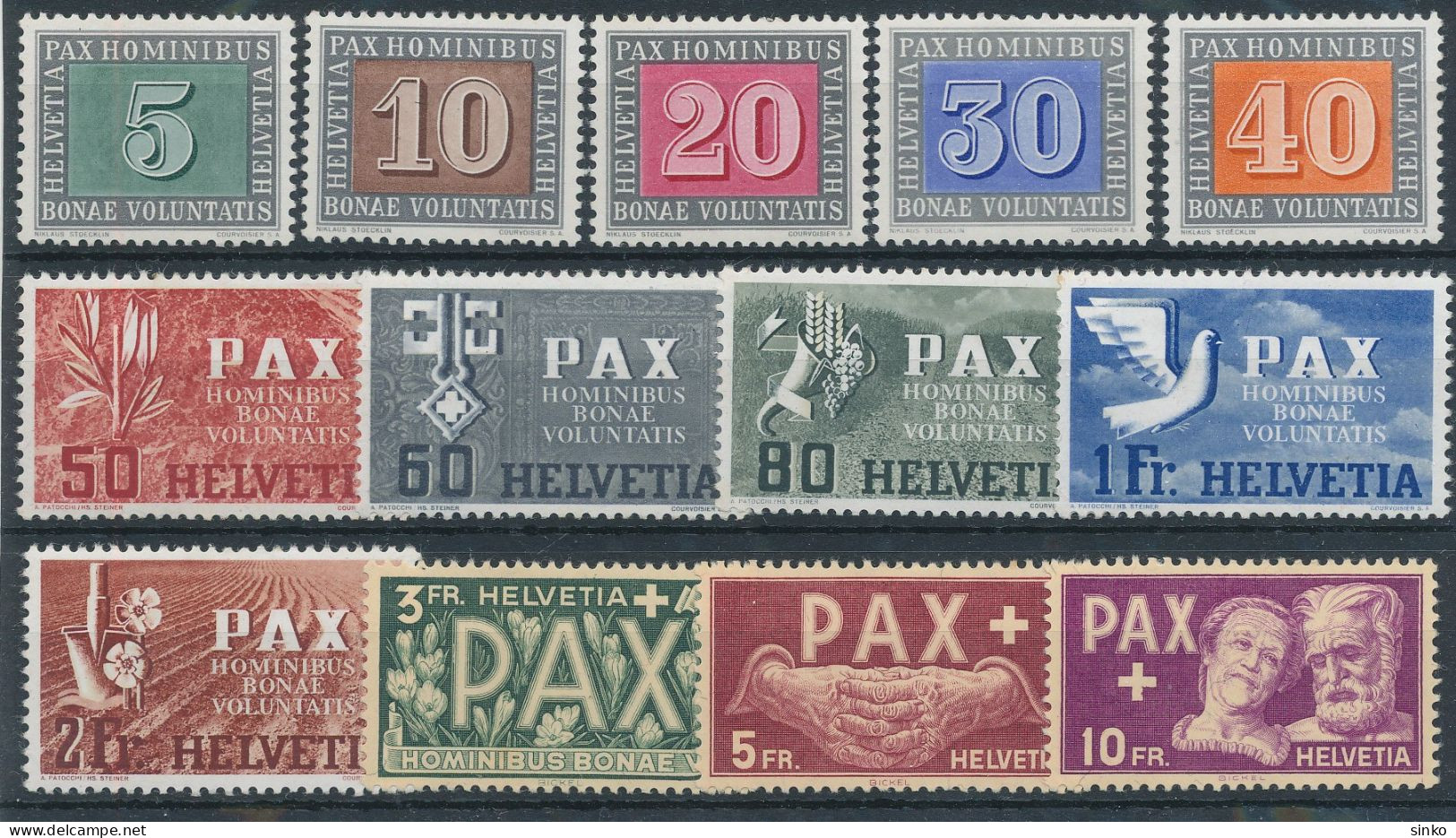 1945. Switzerland - Unused Stamps