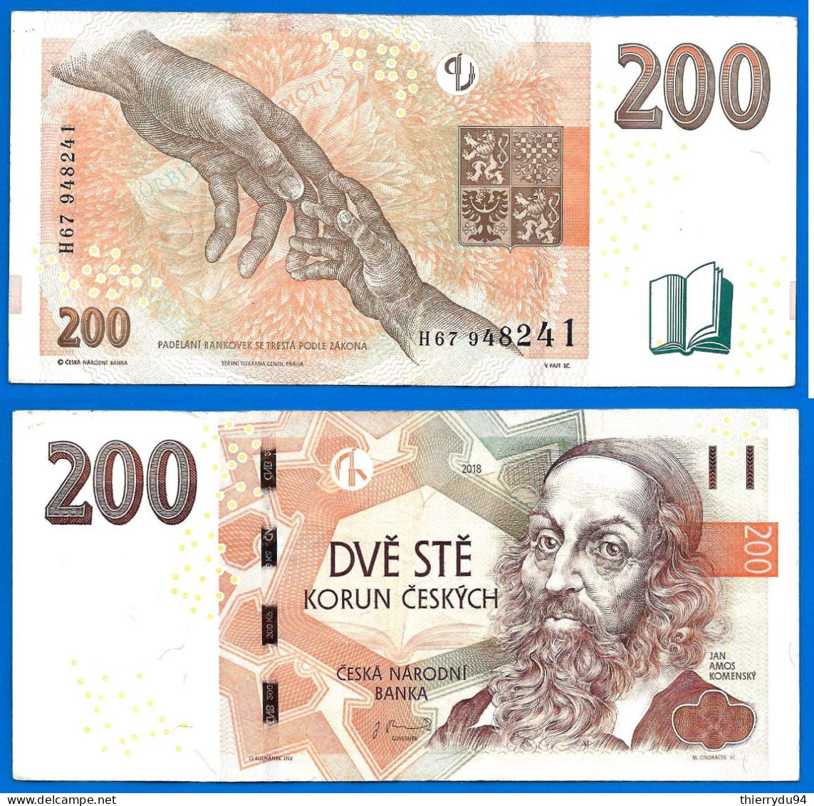 Republique Tcheque 200 Couronnes 2018 Serie H Que Prix + Port Korun Czech Republic Ceska - Repubblica Ceca