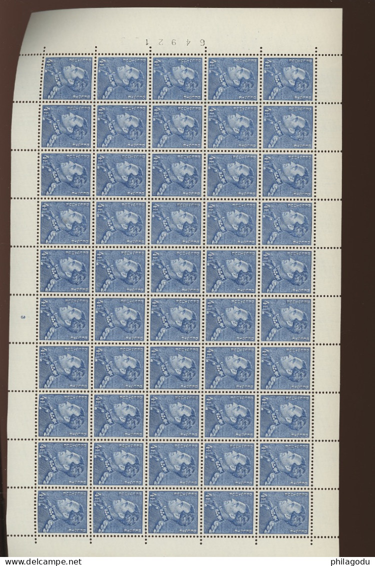 847A. ** 4Fr.   Une Feuille  . Cote 1125 € +.  . (zonder Datum) - 1936-51 Poortman