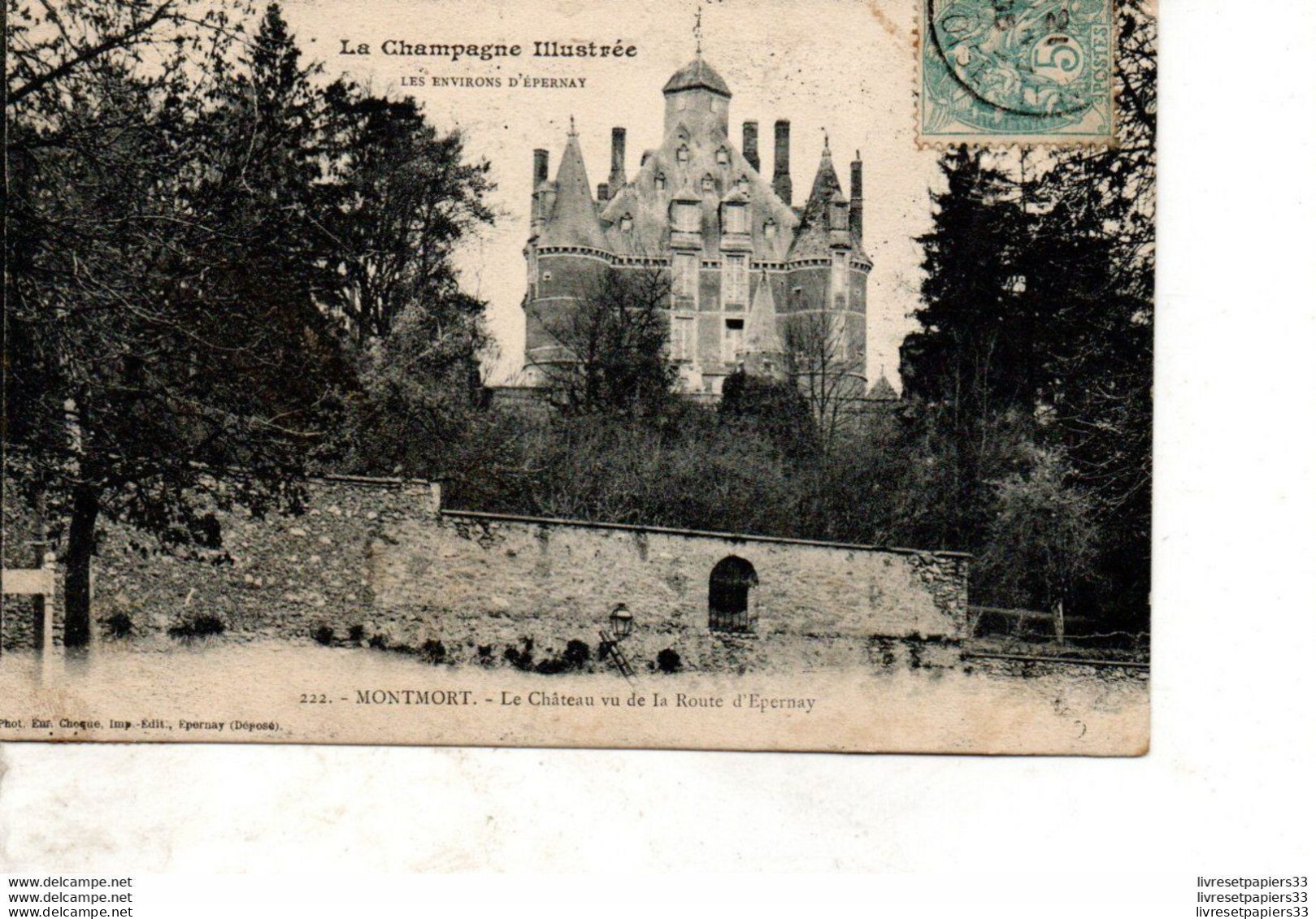 CPA (51) Montmort - Le Château Vu De La Route D'Epernay - Montmort Lucy