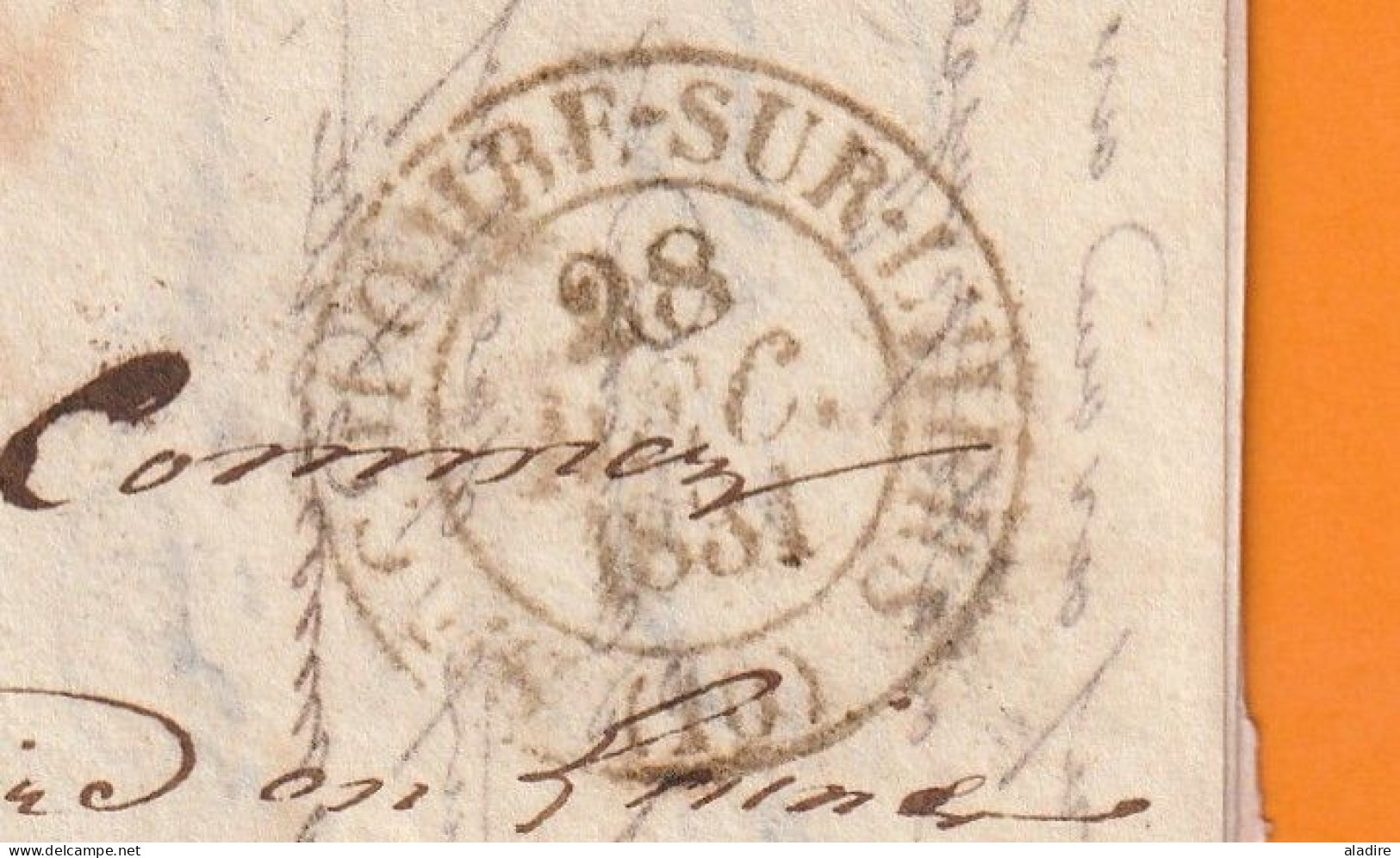 1831 - Cursive 8 LAVELANET, Ariège Sur Lettre  Postée à STE COLOMBE  Vers LIMOUX, Aude - Dateur En Arrivée - Laine - 1801-1848: Voorlopers XIX