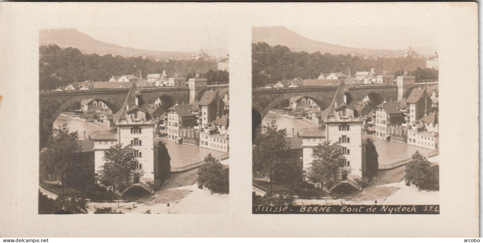 Suisse Berne Pont De Nydock - Stereoscope Cards