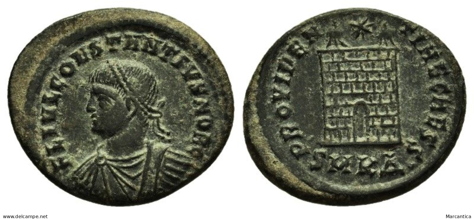 CONSTANTIUS II (Caesar, 324-337). Follis. Cyzicus. - L'Empire Chrétien (307 à 363)