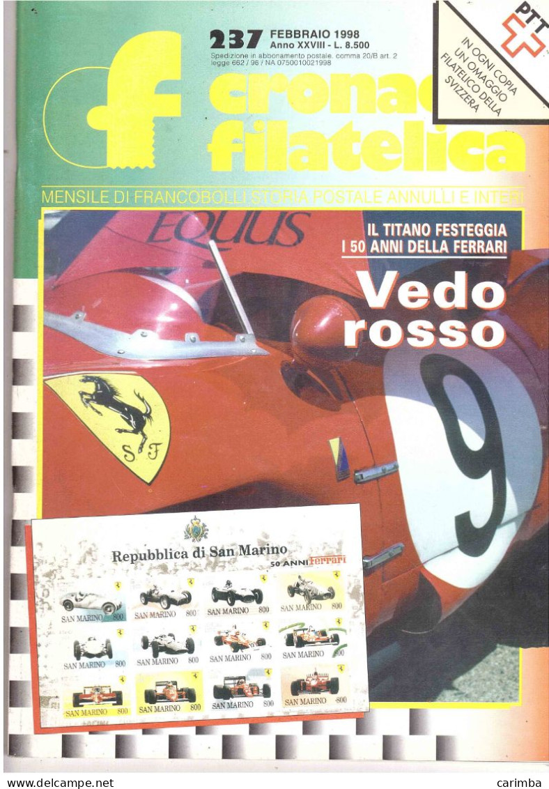 CRONACA FILATELICA FEBBRAIO 1998 - Catalogues De Maisons De Vente