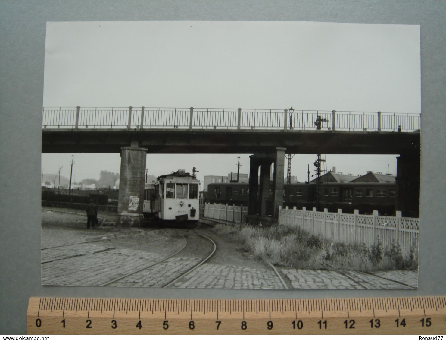 Photo Cliché J. BAZIN - Ath - Tram - Tramway - Ligne FRASNES - Ath