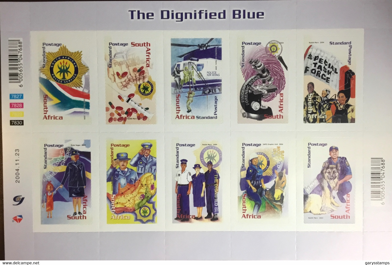 South Africa 2004 Dignified Blue Police Sheetlet MNH - Nuovi