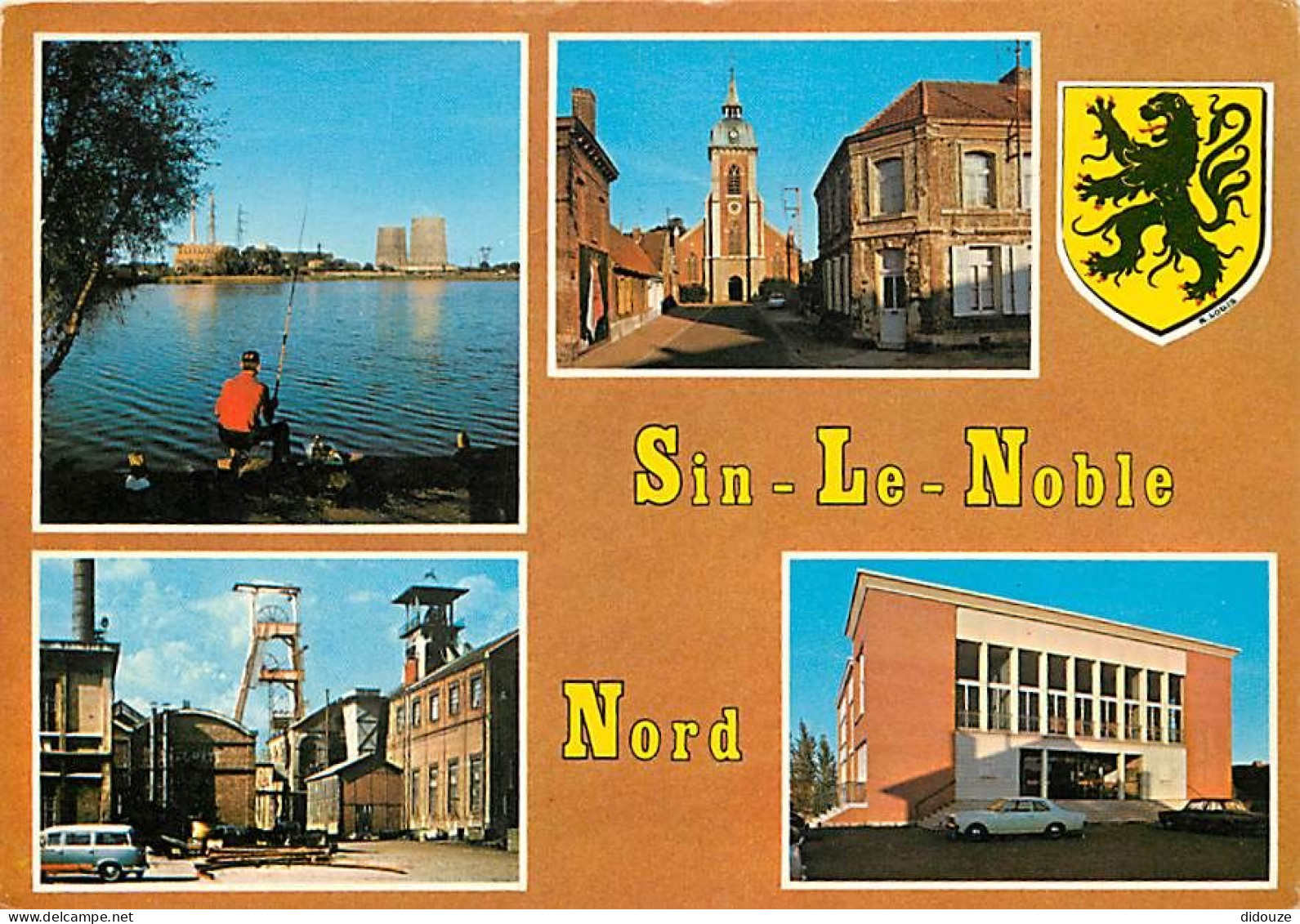 59 - Sin Le Noble - Multivues - Blasons - Automobiles - CPM - Voir Scans Recto-Verso - Sin Le Noble