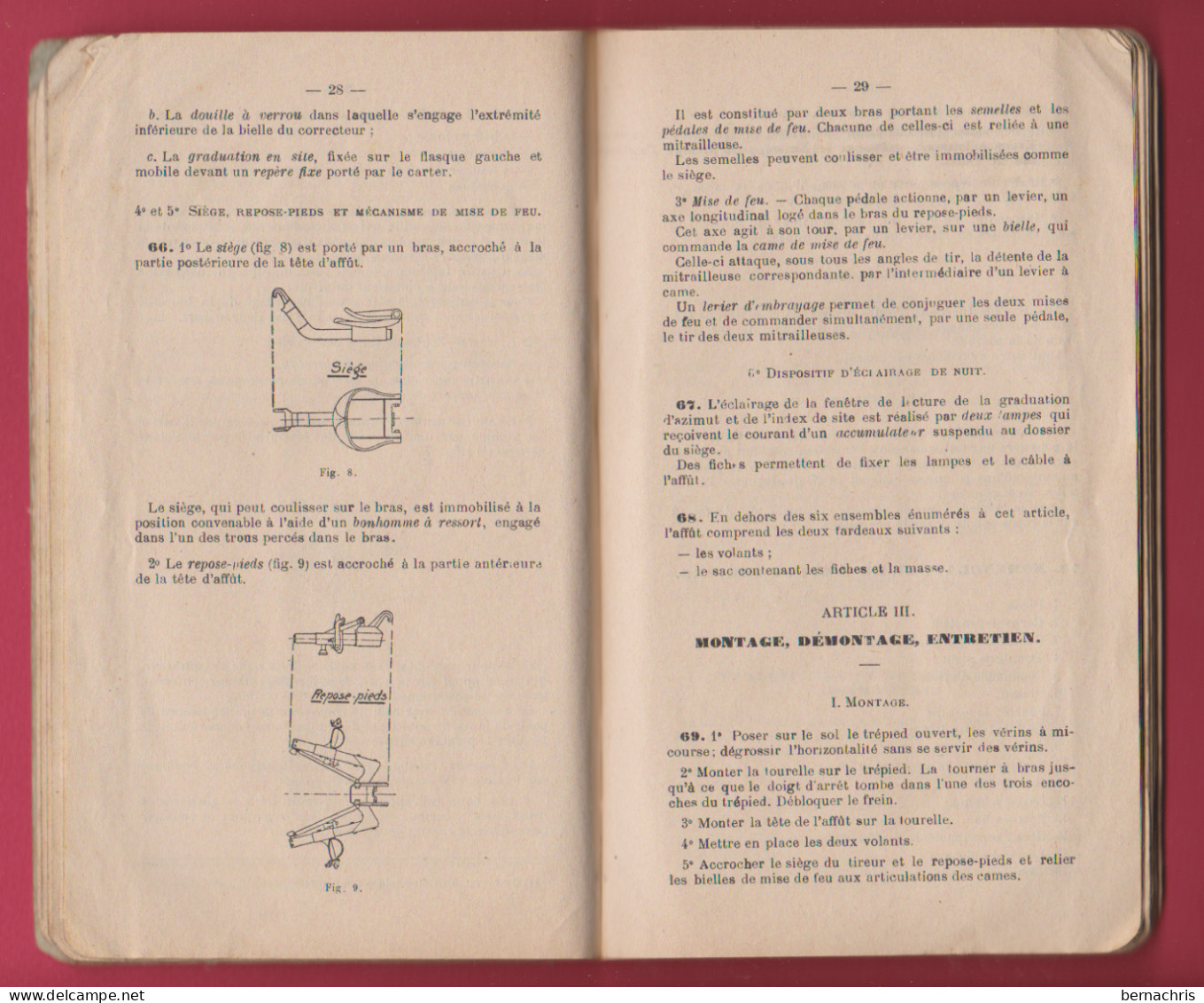 Manuel Du Mitrailleur De Terre Contre Avions édité En 1935 - Frans