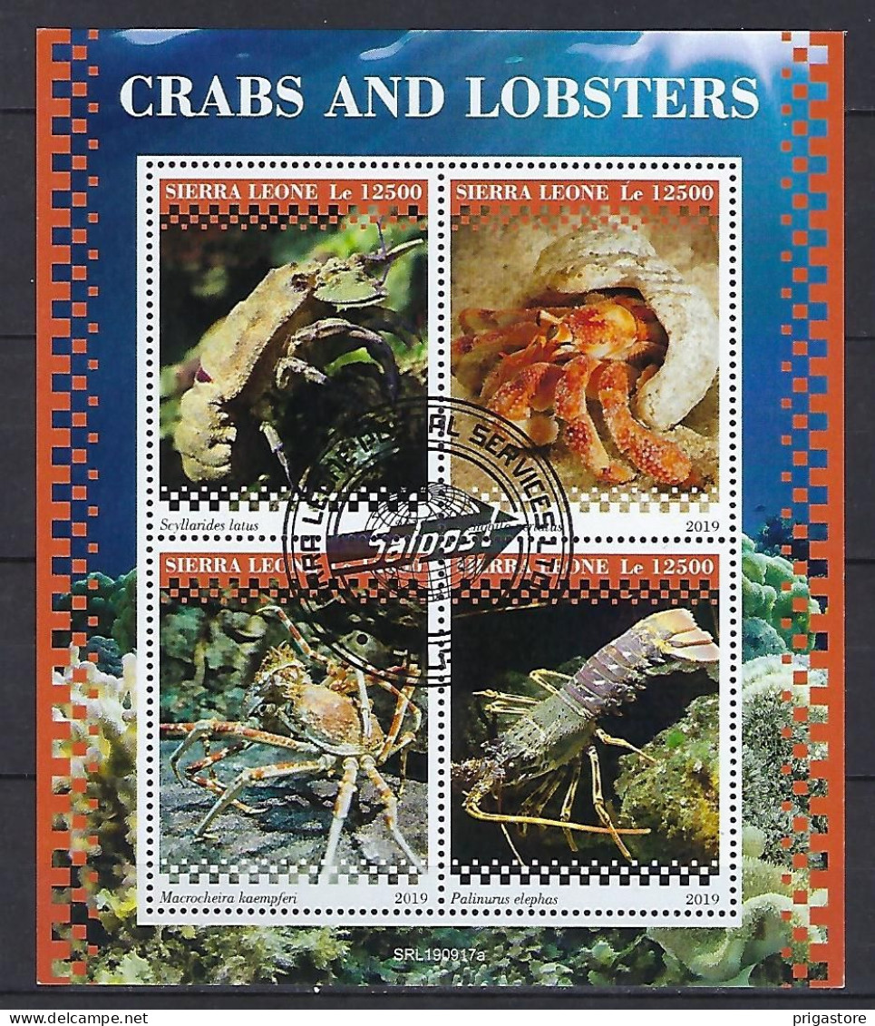 Sierra Leone 2019 Animaux Crabes (380) Yvert N° 9332 à 9335 Oblitérés Used - Sierra Leone (1961-...)