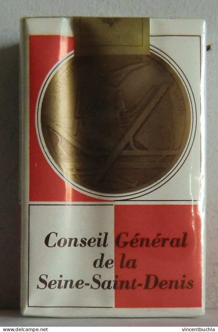 Insolite ! Paquet Cigarette Anciennes Royales Régie Française Des Tabacs Conseil Général De La Seine Saint Denis - Empty Tobacco Boxes