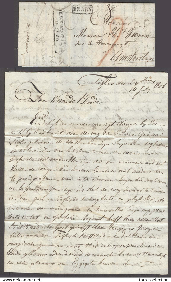 GEORGIA. 1806 (29 June / 11 July). Tiflis - Netherlands. EL Full Text Carried Via Russia - Brosy Where Fwded By Hausner  - Georgien