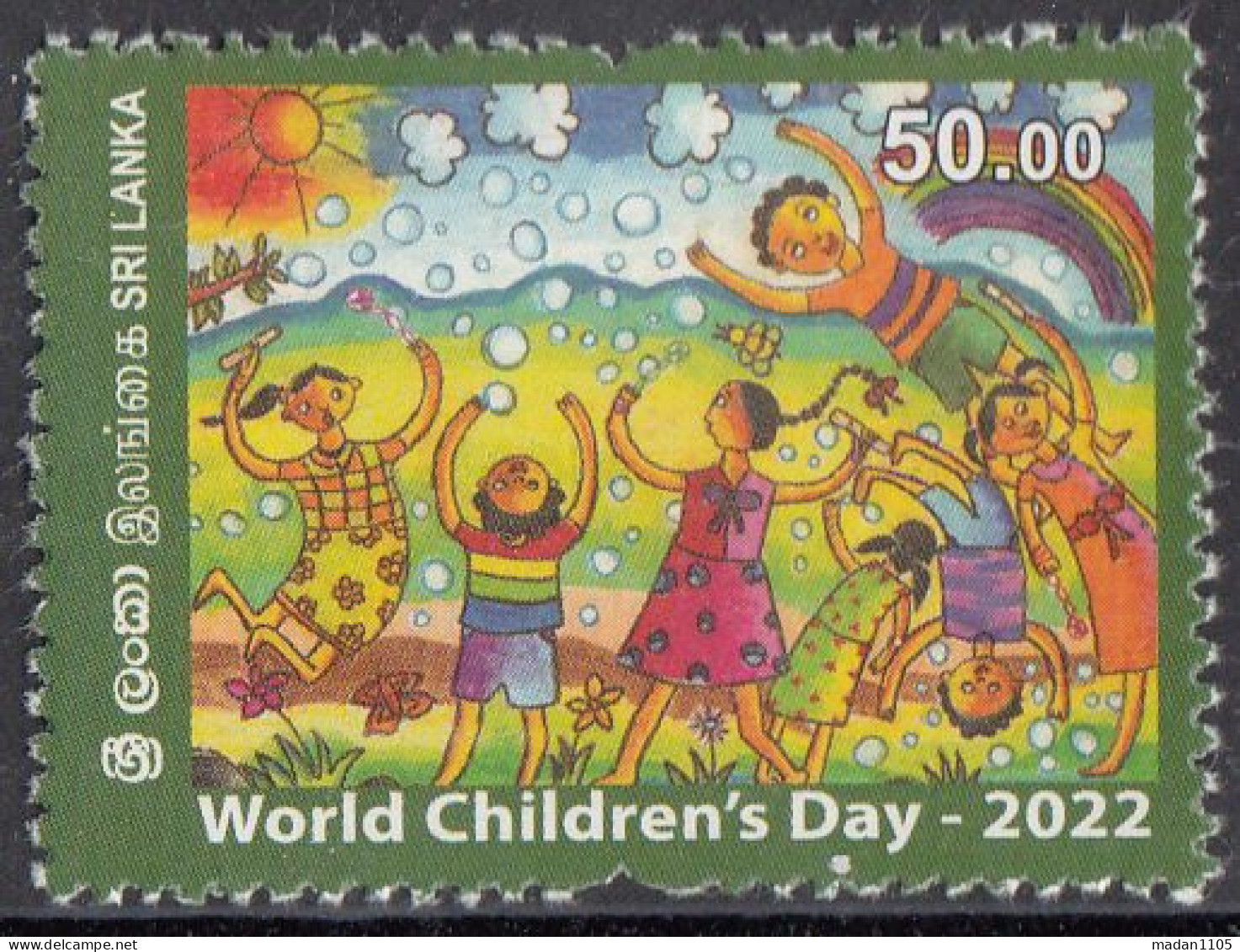 SRI LANKA 2022 World Children, Children's Day,  1v, MNH(**) - Sri Lanka (Ceylon) (1948-...)