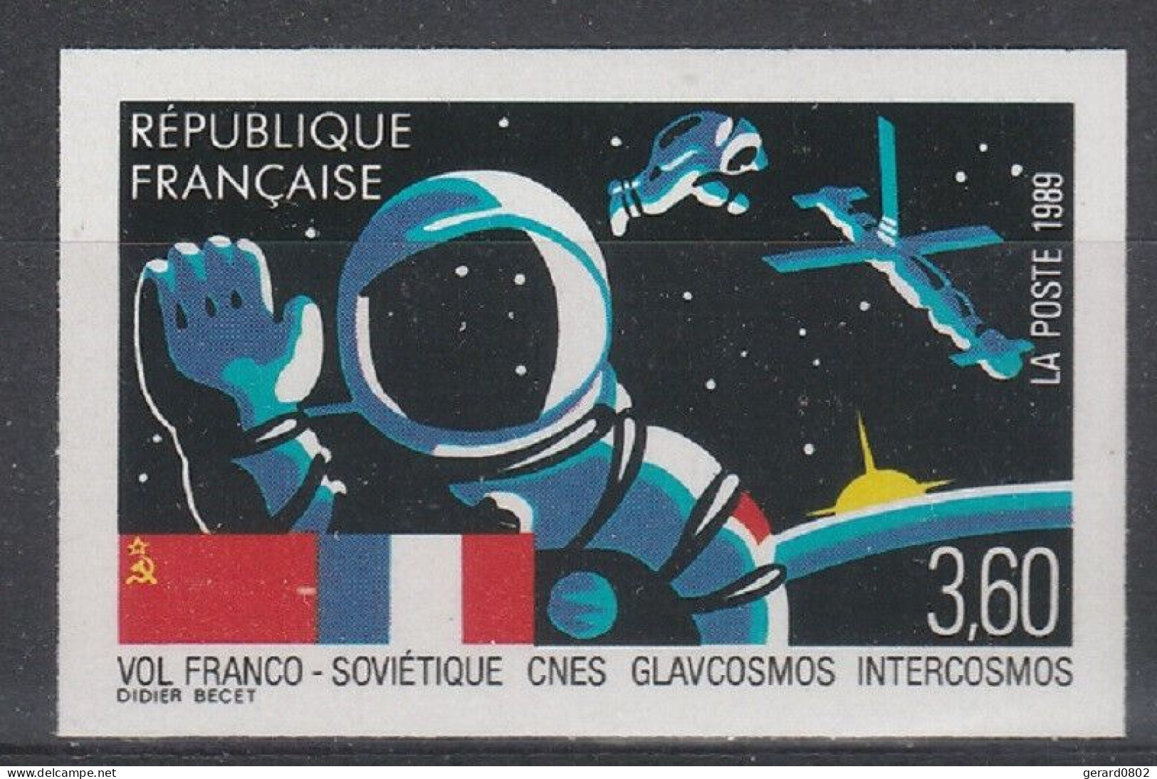 FRANCE - Non Dentelé - N°2571 ** - Vol Franco-soviétique - 1981-1990
