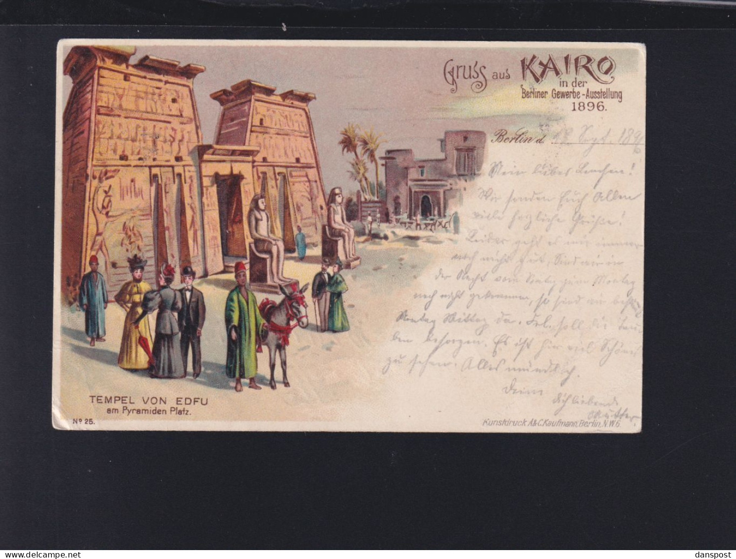 Dt. Reich Litho Gewerbe-Ausstellung Berlin 1896 Kairo - Exhibitions