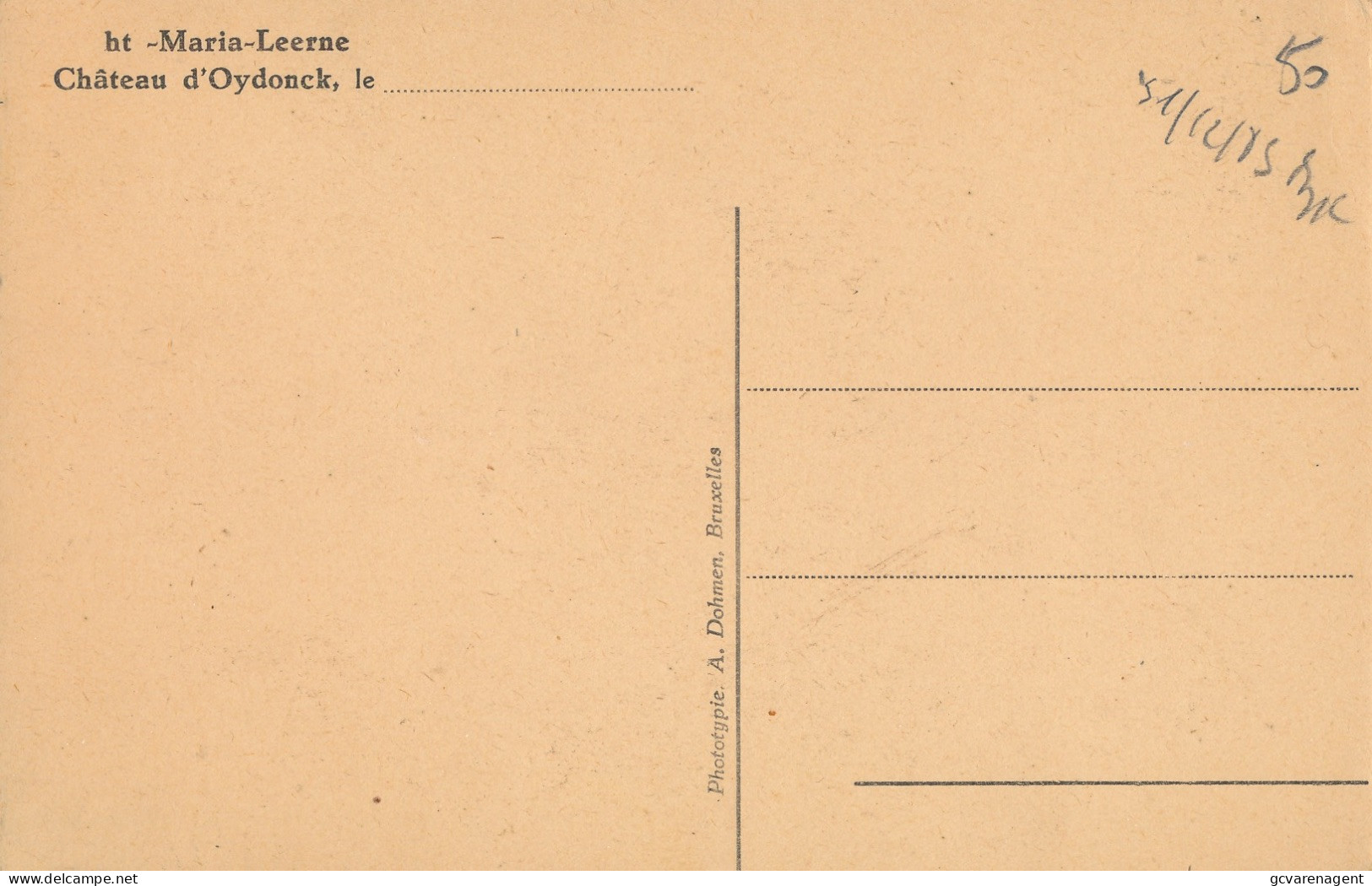 BACHTE MARIA LEERNE    KASTEEL OYDONCK                   2 SCANS - Deinze