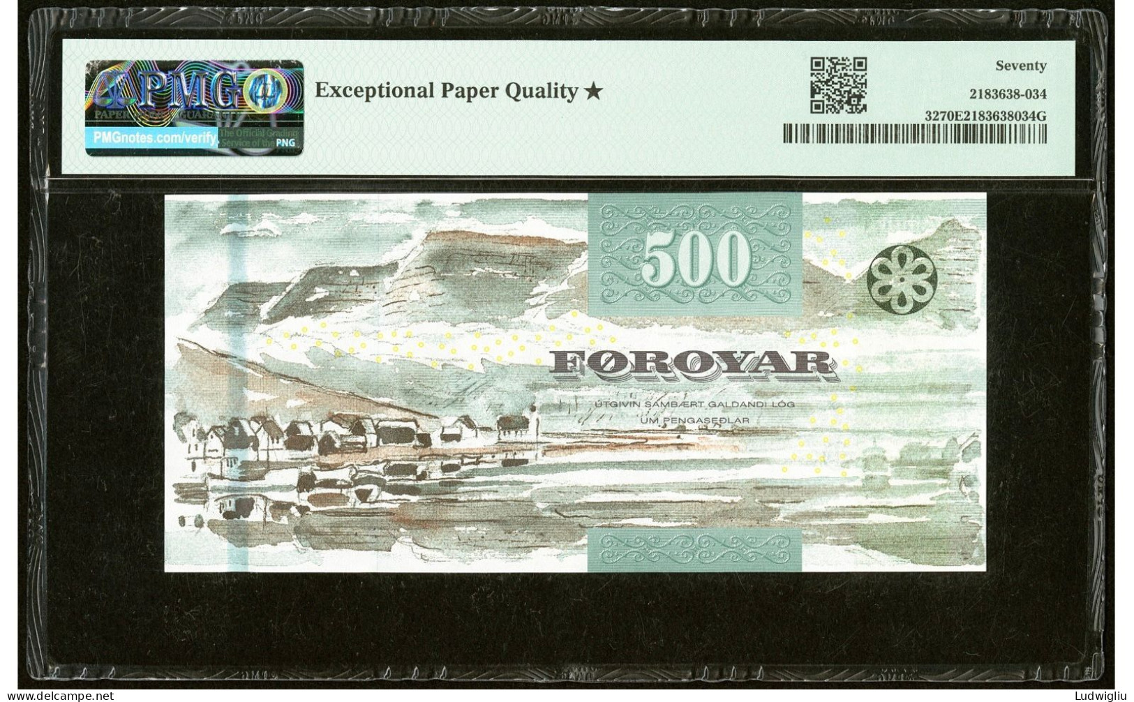 FAEROE ISLANDS/Färöer 500 KRÓNUR 2011 PMG70. EPQ STAR TOP RARE - Faroe Islands