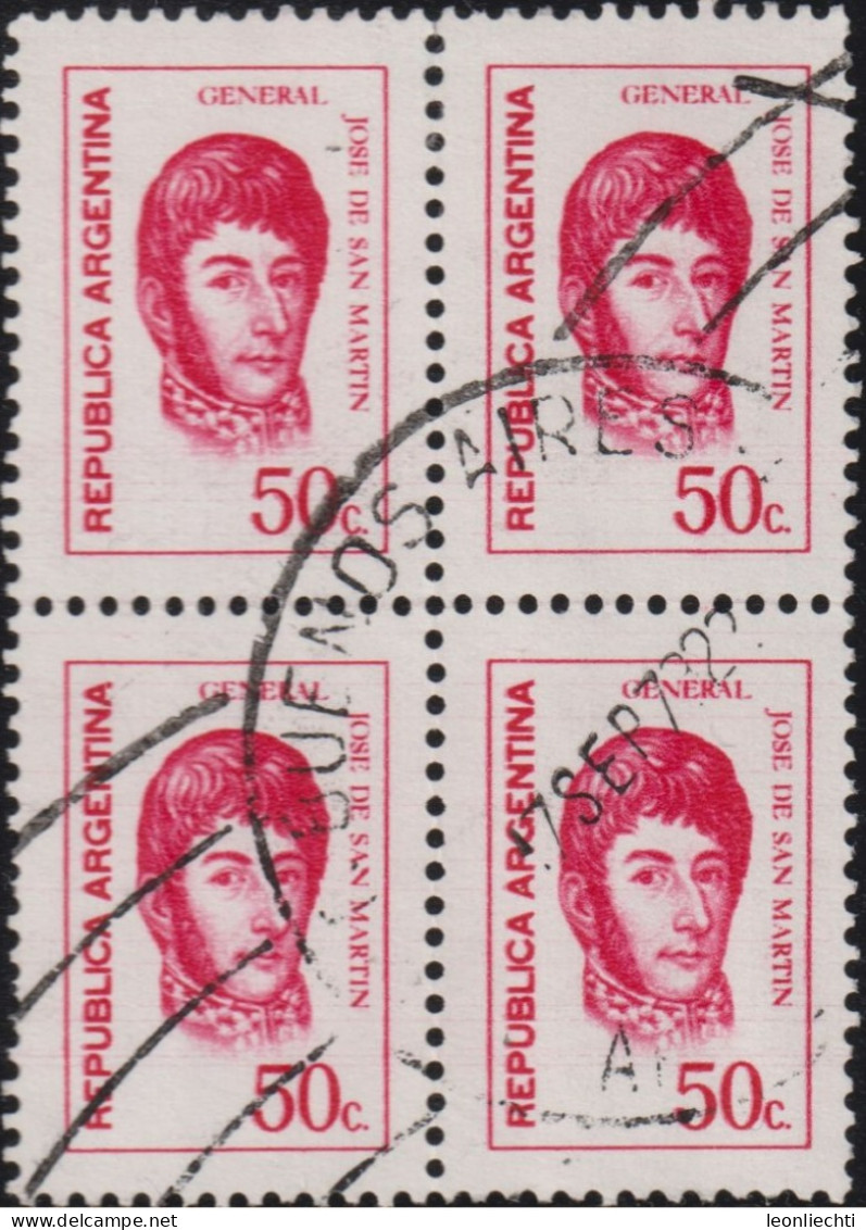 1973 Argentinien ° Mi:AR 1137, Sn:AR 934, Yt:AR 936, Sg:AR 1311, Göt:AR 1531, Gz :AR 1133,José Francisco De San Martín - Used Stamps