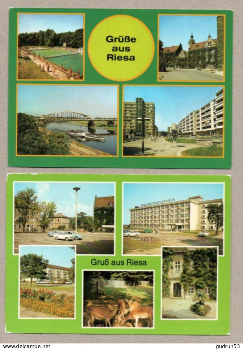 002) BRD -  2 Karten Nicht Gelaufen - Riesa - Riesa