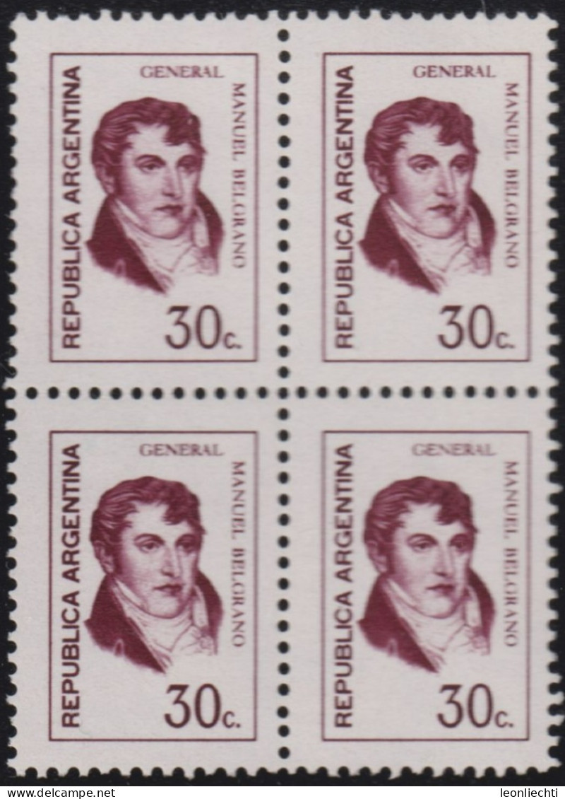 1974 Argentinien ** Mi:AR 1174, Sn:AR 1032, Yt:AR 972, Sg:AR 1310, Göt:AR 1626, Gz :AR 1169A, General Manuel Belgrano - Unused Stamps