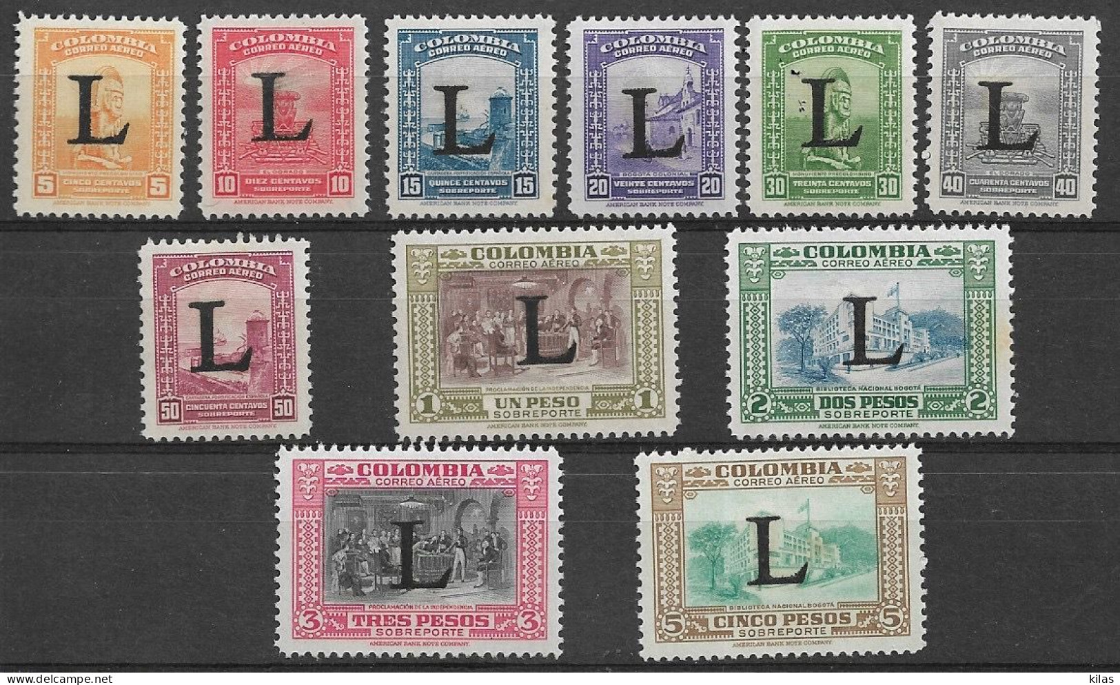 COLOMBIA 1950-52 Air Mail  MH - Kolumbien