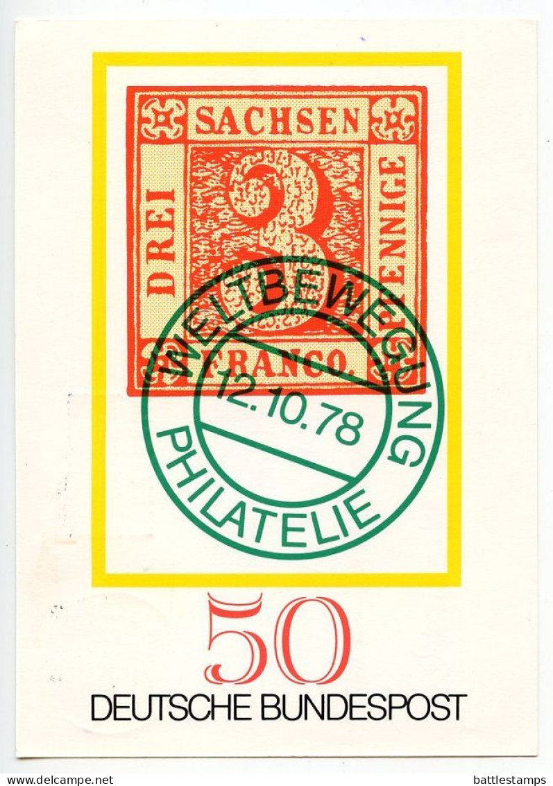 Germany, West 1983 Uprated 30pf. 25th Anniversary Of Federal Republic Postal Card; Wiesbaden Slogan Cancel - Cartoline Illustrate - Usati